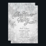 Invitación Navidades Fiesta Winter Wonderland White Snowflake<br><div class="desc">Personalizar con cualquier texto</div>