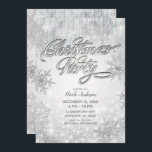 Invitación Navidades Fiesta Winter Wonderland White Snowflake<br><div class="desc">Personalizar con cualquier texto</div>
