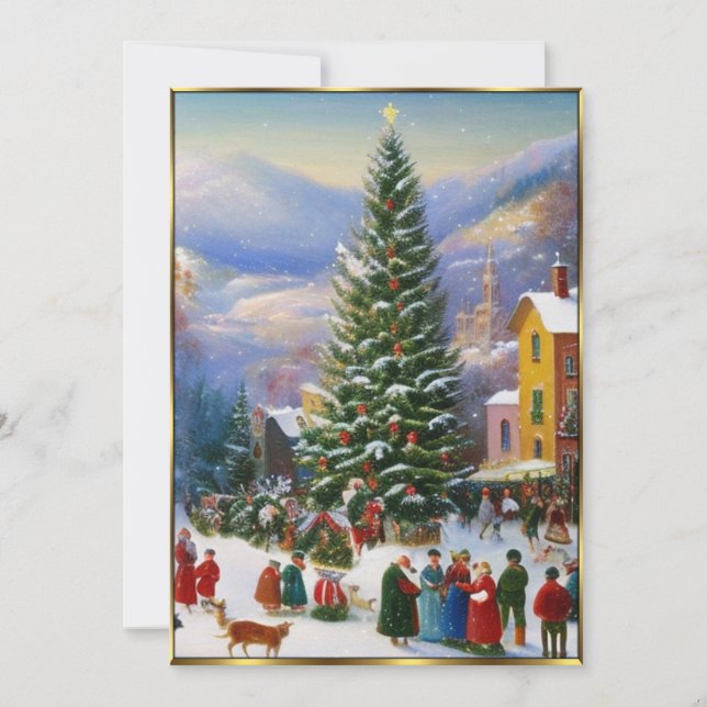 Invitación Navidades fiestas cantando (Anverso)