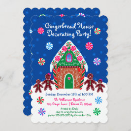 Invitación Navidades Fiestas de la Casa de Gingerbread Cutáne
