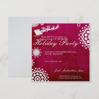 Invitación Navidades Fiestas invitan a Santa y renos