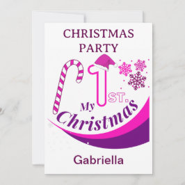 Invitación Navidades Fiestas Navidades bebé "Mis primeros Nav