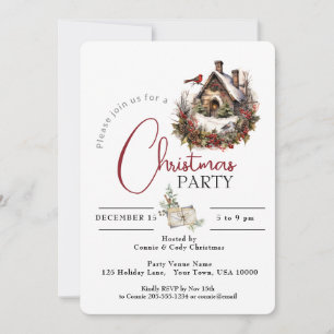 INVITACIÓN NAVIDADES FIESTAS NAVIDADES CASA DE AVES