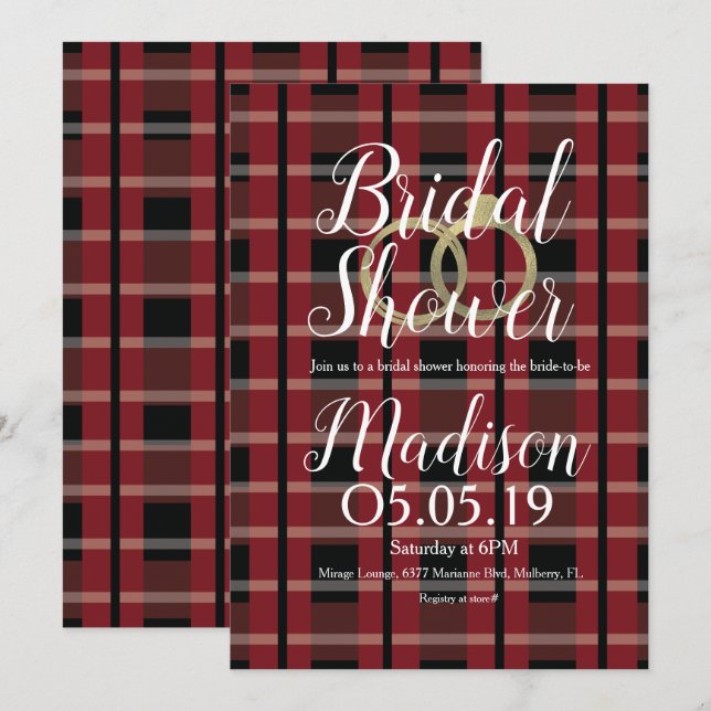 Invitación Navidades Flannel Relieve metalizado Boda Rings Br (Anverso / Reverso)