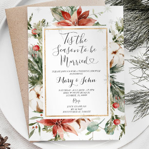 Invitación Navidades Floral esta temporada para casarse