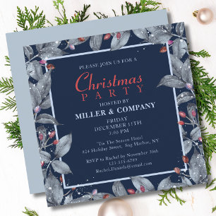 Invitación Navidades Floral Fiesta de Navidades corporativos