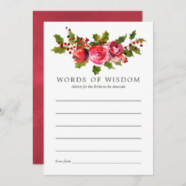 Invitación Navidades florales Consejo de ducha de novia para 