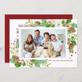 Invitación Navidades florales de Holly Jolly Sencillos y Mode