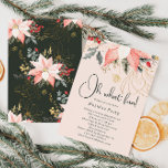 Invitación Navidades florales de invierno modernos Oh Qué Fie<br><div class="desc">Este moderno Navidad floral de invierno, oh qué divertido invitación a la fiesta, tiene un diseño caprichoso y elegante con vibrantes ilustraciones acuarelas de poinsettias rojas y rosas y delicada vegetación de invierno. Con elementos botánicos de moda como el pino, la harina y las bayas de invierno, la colorida paleta...</div>