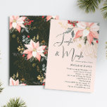 Invitación Navidades florales modernos Jingle y Mingle Fiesta<br><div class="desc">Esta moderna invitación a la fiesta de Navidades floridos y a la fiesta de la mezcla tiene un diseño caprichoso y elegante, con vibrantes ilustraciones acuarelas de poinsettias rojas y rosas y delicada vegetación invernal. Con elementos botánicos de moda como el pino, la harina y las bayas de invierno, la...</div>