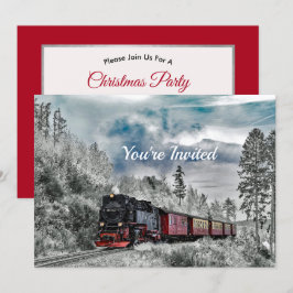 Invitación Navidades fotográficos de la nieve en el tren