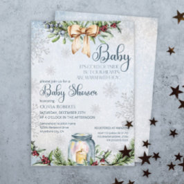 Invitación Navidades Frosty Snowly Winter Baby Shower
