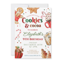 Navidades galletas de cumpleaños y cacao