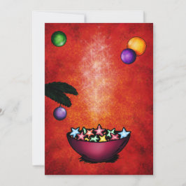 Invitación navidades galletitas con forma de estrella del taz