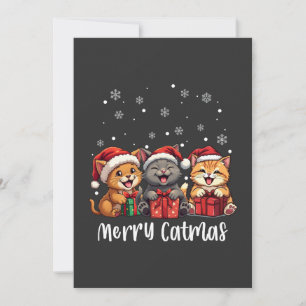 Invitación Navidades Gatos Kitty Cats Feliz Navidad
