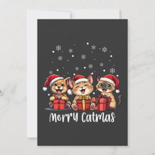 Invitación Navidades Gatos Kitty Cats Feliz Navidad