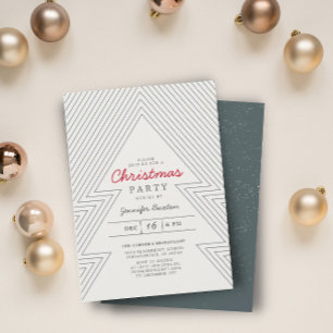 Invitación Navidades Geométricos Modernos Fiesta de Vacacione