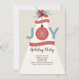 Invitación Navidades geométricos retro modernos