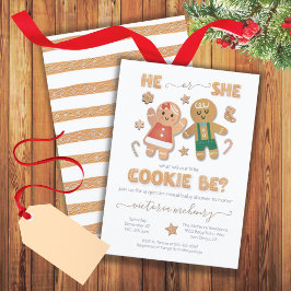 Invitación Navidades Gingerbread Cookie Género Revuelta Ducha