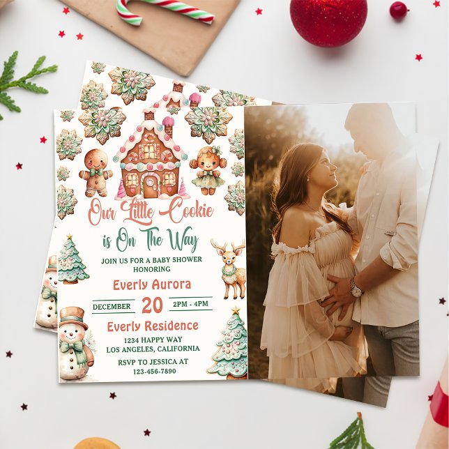 Invitación Navidades Gingerbread Cookies Fiesta de Baby Showe (Subido por el creador)