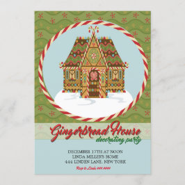 Invitación Navidades Gingerbread Fiesta decorativo