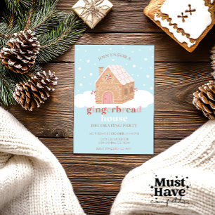 Invitación Navidades Gingerbread Fiesta decorativo