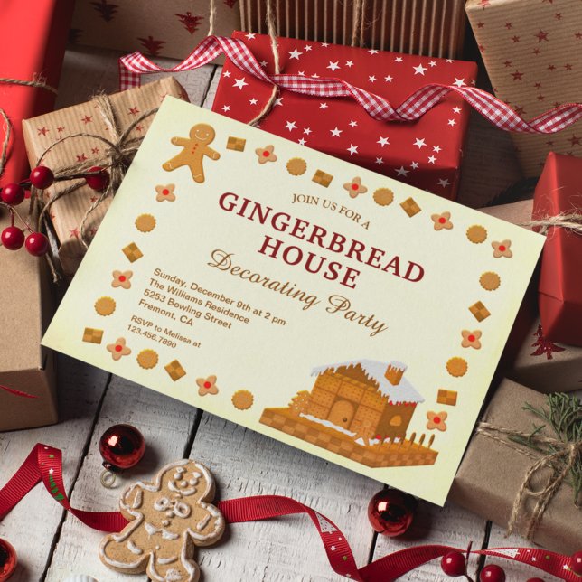 Invitación Navidades Gingerbread Fiesta decorativo (Subido por el creador)