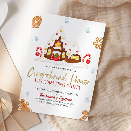 Invitación Navidades Gingerbread Fiesta decorativo