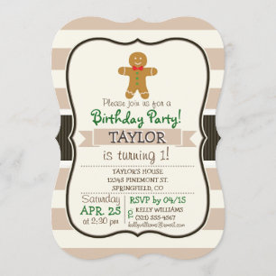 Invitación Navidades Gingerbread Man