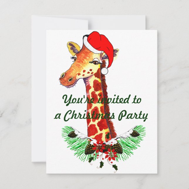 Invitación Navidades Giraffe (Anverso)