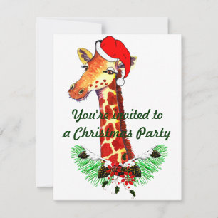 Invitación Navidades Giraffe