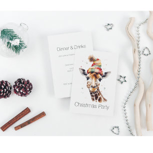 Invitación Navidades Giraffe, personalizable