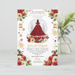 Invitación Navidades Globe Princesa de Nieve Invierno Quincea