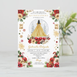 Invitación Navidades Globe Princesa de Nieve Invierno Quincea