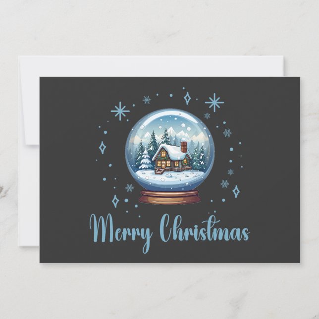 Invitación Navidades Globe Snow Magic (Anverso)