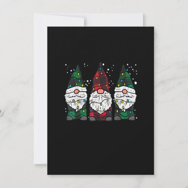 Invitación Navidades Gnomes Xmas Pajamas PJs vacaciones de in (Anverso)
