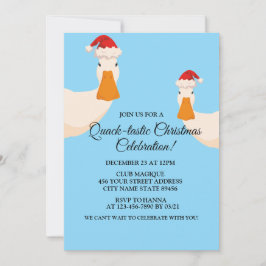 Invitación Navidades gorra pato simple divertido lindo minima