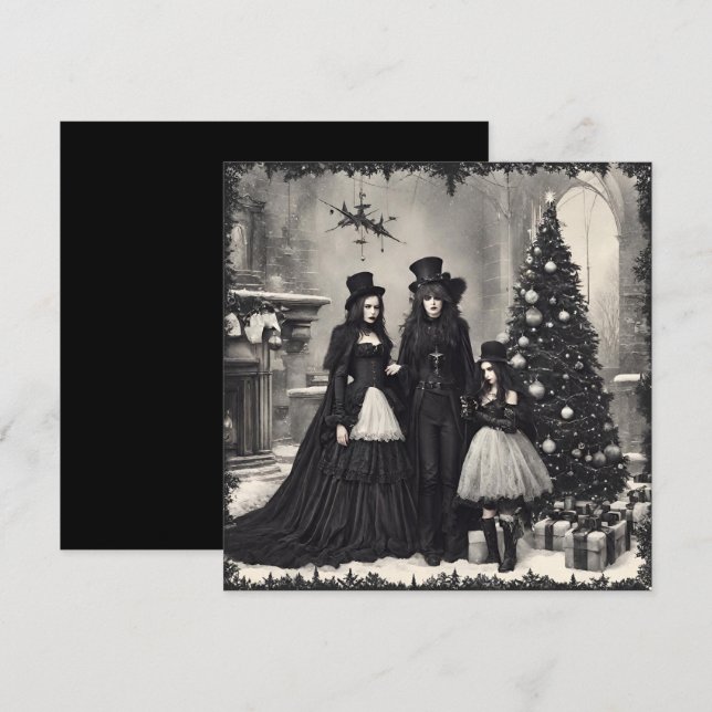 Invitación Navidades góticos (Anverso / Reverso)