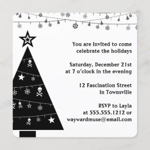 Invitación { Navidades góticos } { Fiesta de Navidad }