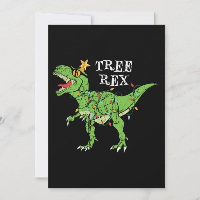 Invitación Navidades graciosos de los rex dinosaurios pajama  (Anverso)
