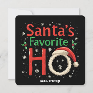 Invitación Navidades graciosos, la favorita de Santa Claus, H