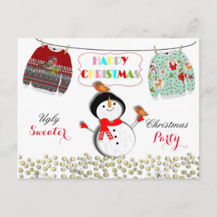 Invitación Navidades graciosos sudan Fiesta festivo temática