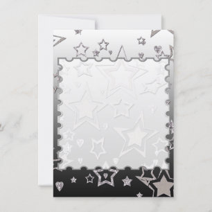 Invitación Navidades gradiente purpurina brillo confetti estr