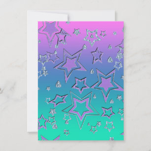 Invitación Navidades gradiente purpurina brillo confetti estr