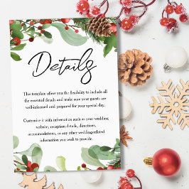 Invitación Navidades Greenery Winter Berry Boda Detalles