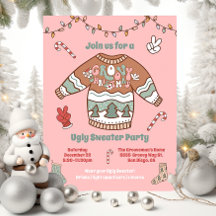 Navidades Groovy Fiesta Hippie Ugly Sweater