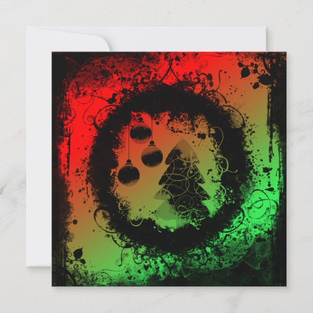 Invitación Navidades Grunge (Anverso)