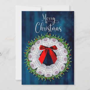 Invitación Navidades guerra militar a dos lados