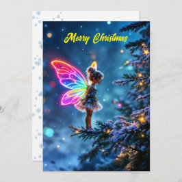 Invitación Navidades hadas de la magia de los bosques de invi