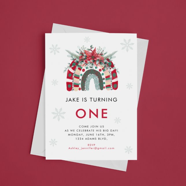 Invitación Navidades Hijos del Arcoiris Fiesta de cumpleaños (Subido por el creador)